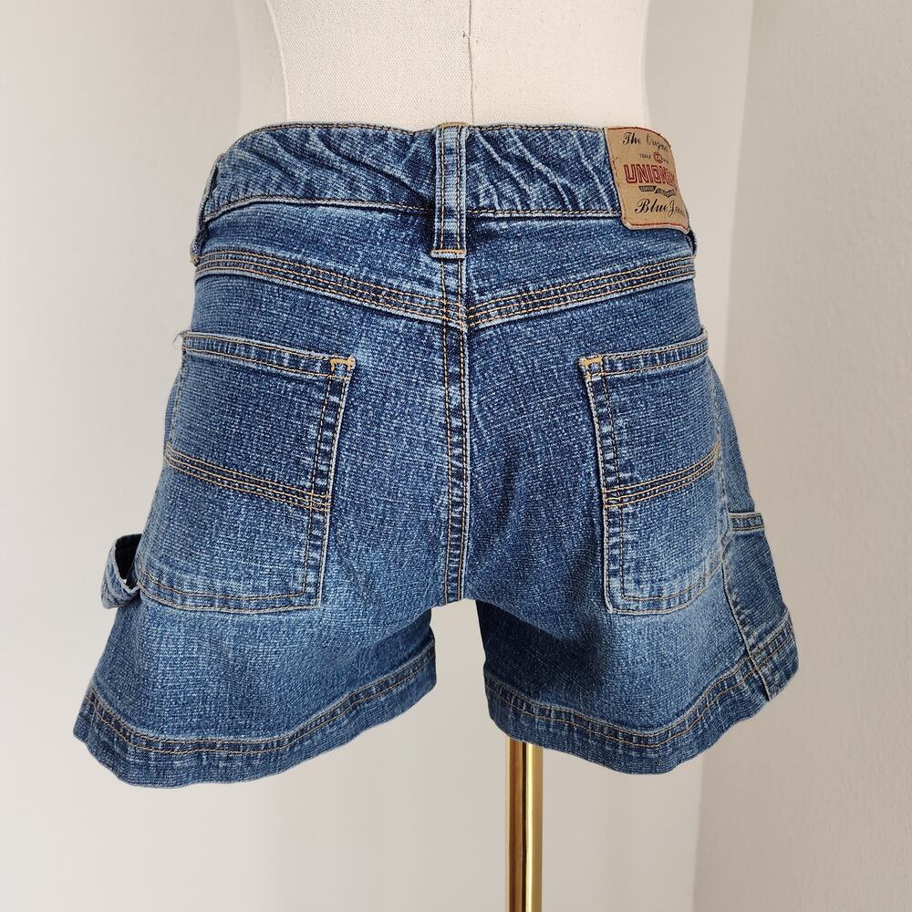 Vintage Y2K Union Bay Medium Wash Low Rise Denim Shorts Stretch Skater 0 - Picture 5 of 6